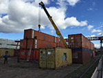 Storage of cargo in an outdoor warehouse